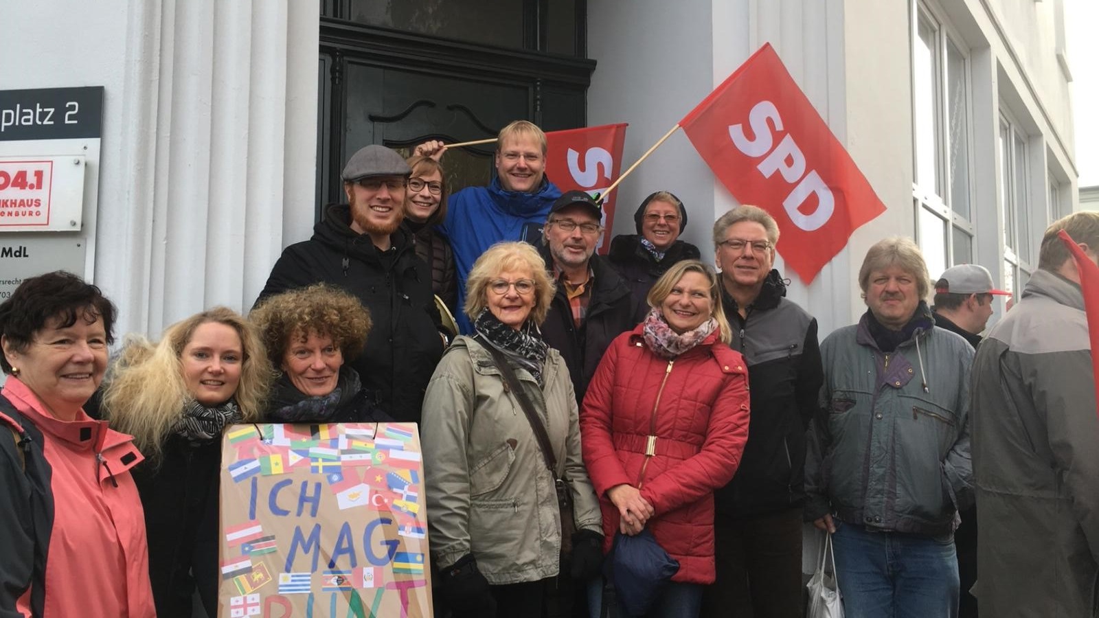 AfD-Gegendemo 27.10.2018, Gruppenfoto des OV1 zu Beginn der Demonstration.