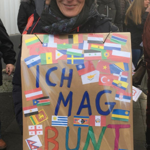 AfD-Gegendemo 27.10.2018, Kreative Plakate - "Ich mag bunt!"