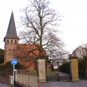 Blick auf den Gertrudenfriedhof.